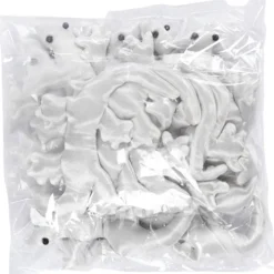 Textilkryp, stl. 10-14 cm, vit, 12 st./ 1 förp.