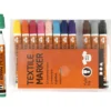 Textilpennor, spets 2-4 mm, mixade färger, 12 st./ 1 förp.