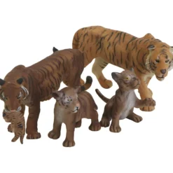 Tigerfamilj, H: 5-7 cm, L: 7,5-13 cm, 4 st./ 1 set