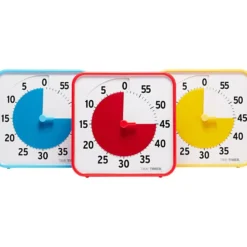 Time Timer® klassrumsset, primärfärger, stl. 19x19x3,8 cm, 3 st./ 1 förp.