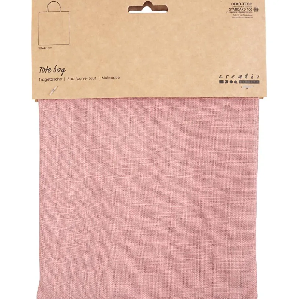 Tote bag, stl. 38x42 cm, 185 g, rosa, 1 st./ 1 förp.