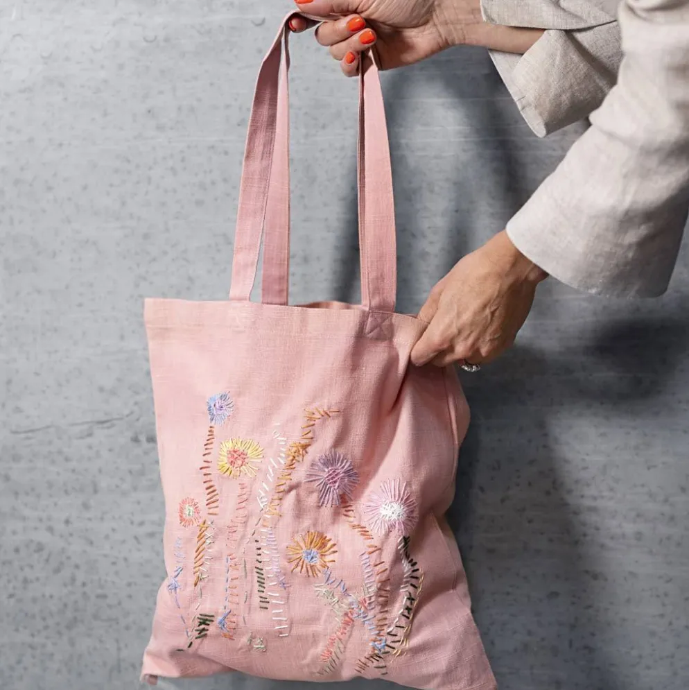 Tote bag, stl. 38x42 cm, 185 g, rosa, 1 st./ 1 förp.