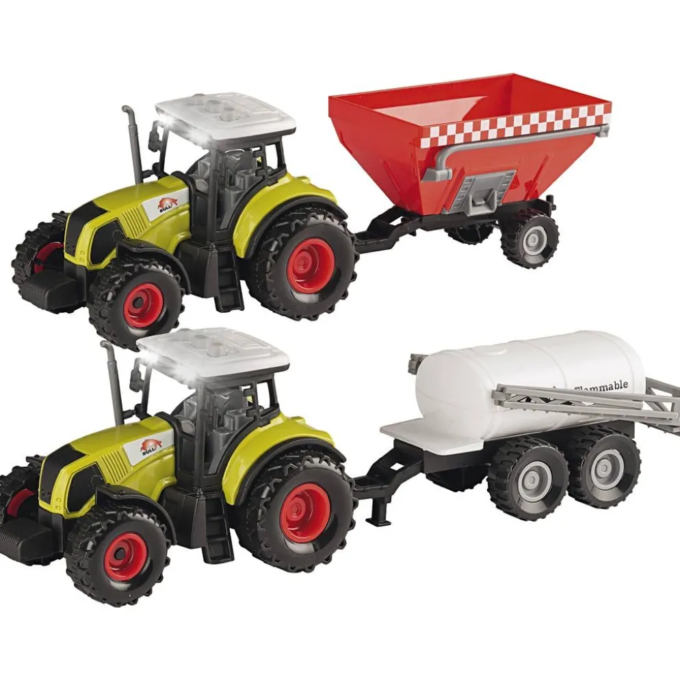 Traktor med ljus och ljud, L: 35 cm, stl. 1:32, Innehållet kan variera , 4 delar/ 1 förp.