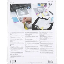 Transferark, ark 21,5x28 cm, till ljusa och mörka textilier, vit, 12 ark/ 1 förp.