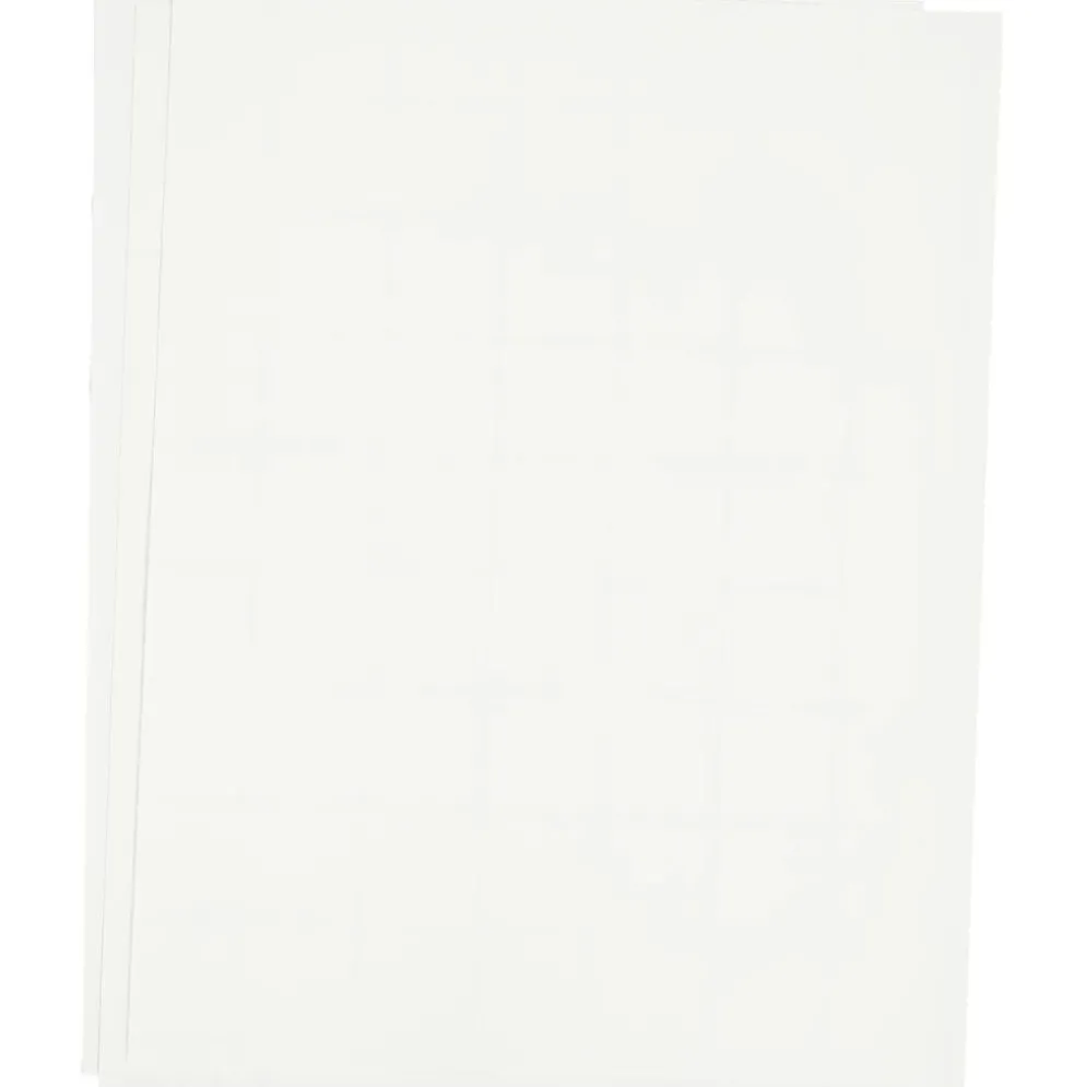 Transferark, ark 21,5x28 cm, till ljusa och mörka textilier, vit, 3 ark/ 1 förp.