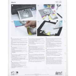 Transferark, ark 21,5x28 cm, till ljusa och mörka textilier, vit, 3 ark/ 1 förp.