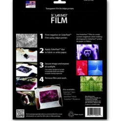 Transparanta ark av plastfilm för bläckstråleskrivare, Solar Fast, stl. 21,6x27,9 cm, 8 st./ 1 förp.