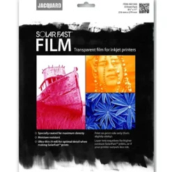 Transparanta ark av plastfilm för bläckstråleskrivare, Solar Fast, stl. 21,6x27,9 cm, 8 st./ 1 förp.