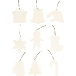 Trädekorationer, Julfigurer, stl. 7-9 cm, tjocklek 4 mm, 90 st./ 1 förp.