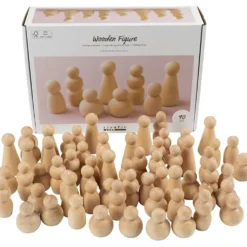 Träfigurskropp, H: 5-8 cm, 90 mix./ 1 förp.