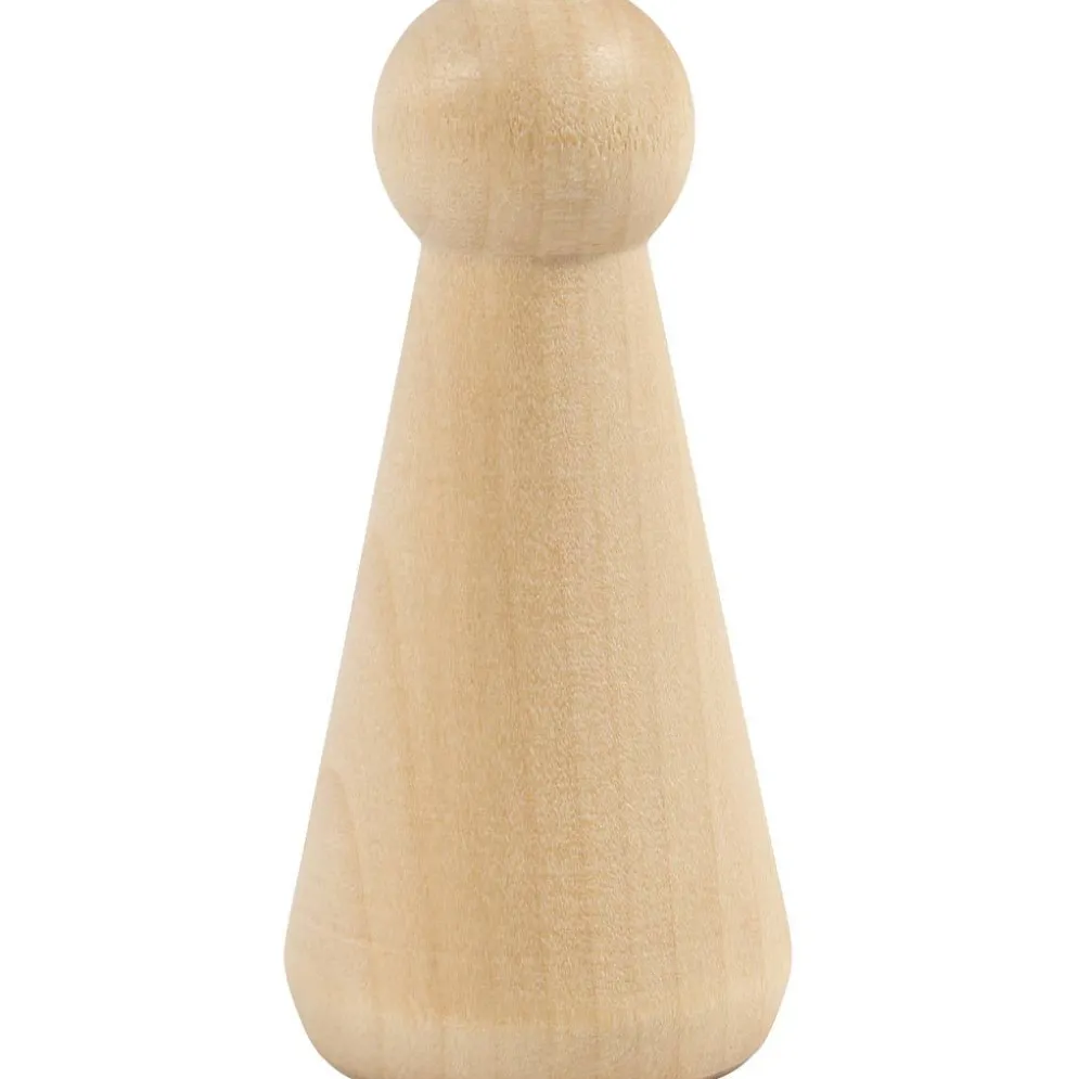 Träfigurskropp, Strutformad, H: 8 cm, 3 st./ 1 förp.