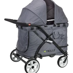 TRILLE Goliat barnvagn, stl. 120x82x97 cm, grå, 1 st.
