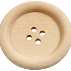 Träknappar, Dia. 35 mm, Hålstl. 2 mm, 4 hål, 10 st./ 1 förp.