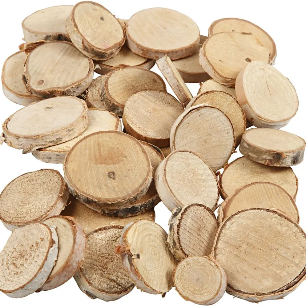 Trämix, Dia. 25-45 mm, tjocklek 7 mm, ca. 140 st., 600 g/ 1 förp.