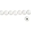 Träpärlor, Dia. 12 mm, Hålstl. 3 mm, ca. 40 st., vit, 22 g/ 1 förp.