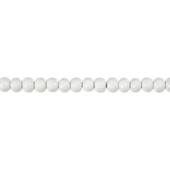 Träpärlor, Dia. 5 mm, Hålstl. 1,5 mm, ca. 150 st., vit, 6 g/ 1 förp.