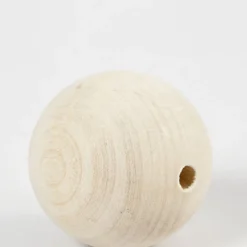 Träpärlor, Dia. 60 mm, Hålstl. 9 mm, 3 st./ 1 förp.