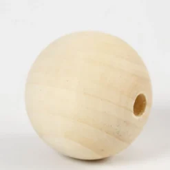 Träpärlor, Dia. 40 mm, Hålstl. 7 mm, 30 st./ 1 förp.