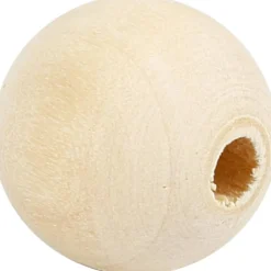 Träpärlor, Dia. 15 mm, Hålstl. 3 mm, 20 st./ 1 förp.