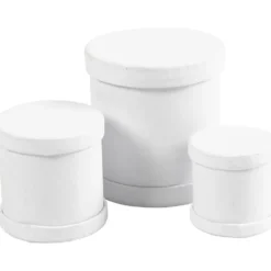 Trumaskar, stl. 4x4 + 5x5 + 6,5x7 cm, vit, 1 set
