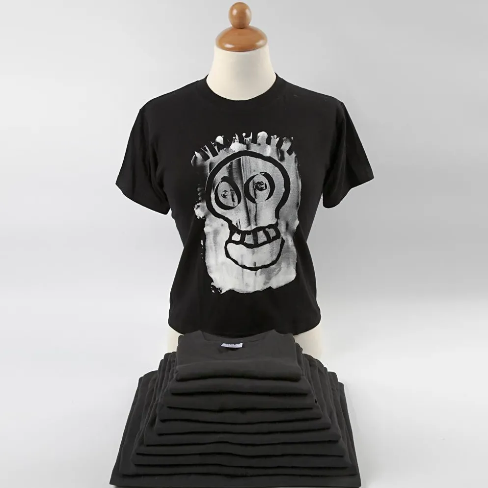 T-shirts, B: 32 cm, stl. 3-4 år, rund hals, 145 g, svart, 1 st.