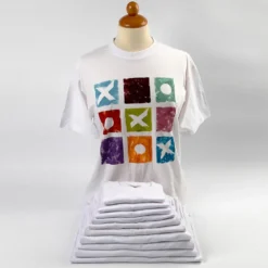 T-shirts, B: 32 cm, stl. 3-4 år, rund hals, 145 g, vit, 1 st.