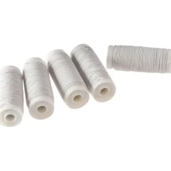 Tunn, rund elastisk tråd, Dia. 0,5 mm, vit, 5x20 m/ 1 förp.