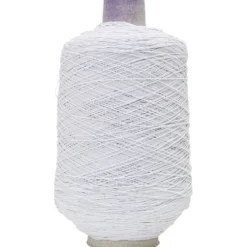 Tunn, rund elastisk tråd, vit, 1500 m/ 1 rl.