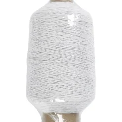 Tunn, rund elastisk tråd, vit, 1500 m/ 1 rl.