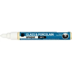 Tuschpenna för glas och porslin, spets 2-4 mm, täckande, vit, 1 st.