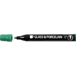 Tuschpennor för Glas och Porslin, spets 1-3 mm, semi opaque, 6 st./ 1 förp.