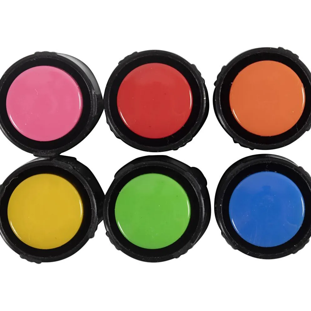 Tuschpennor för glas och porslin, spets 1-4 mm, semi opaque, colorful, 6 st./ 1 förp.