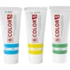 Tvålfärg, blå, grön, gul, 3x25 ml, 3x30 g/ 1 förp.
