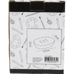 Tvålkopp, H: 2,5 cm, L: 13,5 cm, B: 10 cm, vit, 1 st.
