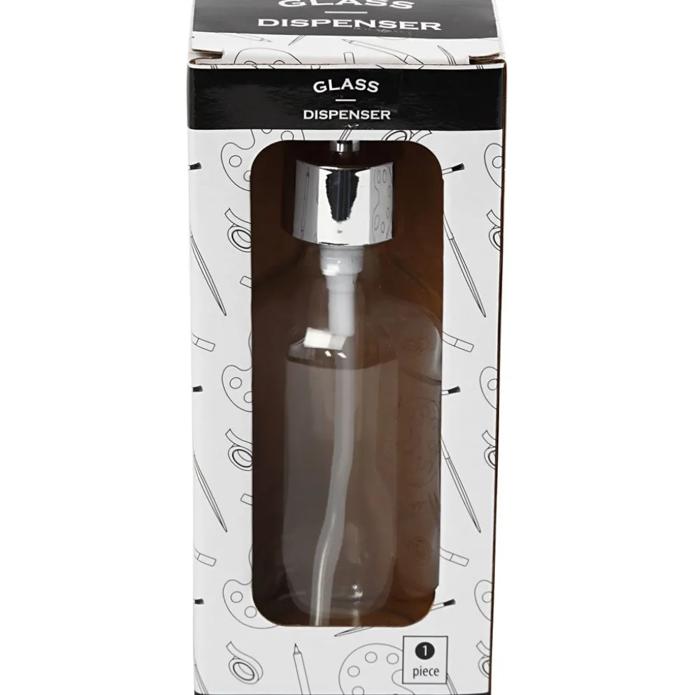 Tvålpump, H: 19,3 cm, Dia. 6,3 cm, 230 ml, klar, 1 st.