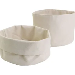Tygkorgar, H: 14,5 cm, Dia. 20 cm, 385 g, ljusnatur, 10 st./ 1 förp.