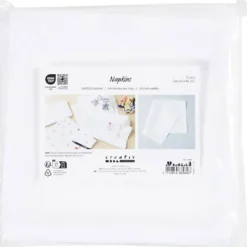 Tygservetter, stl. 42x42 cm, 145 g, vit, 12 st./ 1 förp.