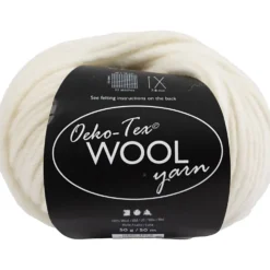 Ullgarn, L: 50 M, off white, 50 g/ 1 nystan