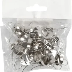 Upphängningskrokar, Dia. 13 mm, Hålstl. 5 mm, silver, 25 st./ 1 förp.