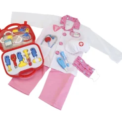 Utklädning till doktor, rosa, 1 set