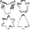 Utsticksform, julgran, ängel, ren, snökristall, H: 8 cm, 4 st./ 1 förp.