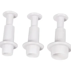 Utsticksform med prägel, cirkel, Dia. 1,1+1,3+1,7 cm, vit, 3 st./ 1 förp.