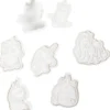 Utsticksform med prägel, Enhörning, stl. 6-7,5 cm, vit, 6 st./ 1 förp.