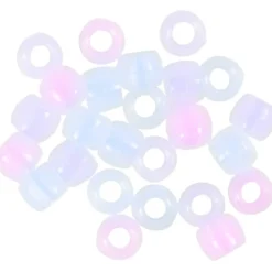 UV-pärlor , L: 6 mm, Dia. 8 mm, Hålstl. 4 mm, ca. 1800+ st., mixade färger, 320 g, 700 ml/ 1 burk