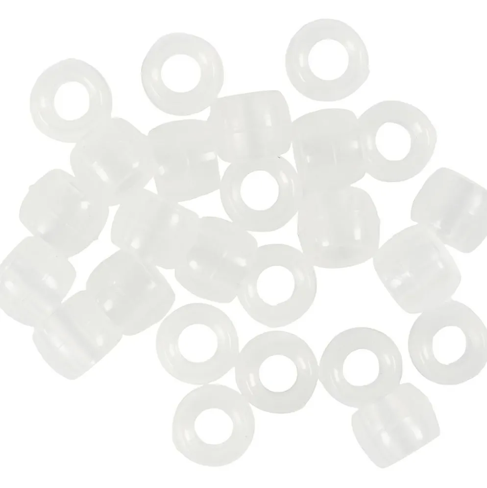 UV-pärlor , L: 6 mm, Dia. 8 mm, Hålstl. 4 mm, ca. 1800+ st., mixade färger, 320 g, 700 ml/ 1 burk