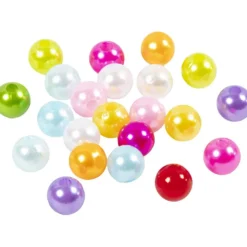 Vaxpärlor, Dia. 8 mm, Hålstl. 1 mm, ca. 2000 st., pärlemorsfärger, 500 g/ 1 påse