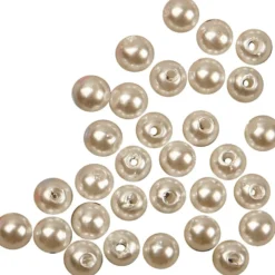 Vaxpärlor, Dia. 5 mm, Hålstl. 0,7 mm, pärlemor, 100 st./ 1 förp.
