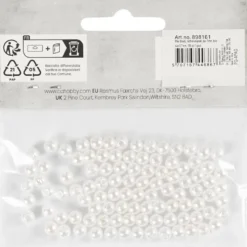 Vaxpärlor, Dia. 5 mm, Hålstl. 0,7 mm, pärlemor, 100 st./ 1 förp.
