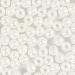 Vaxpärlor, Dia. 5 mm, Hålstl. 1,7 mm, pärlemor, 110 st./ 1 förp.
