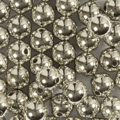 Vaxpärlor, Dia. 8 mm, Hålstl. 1 mm, silver, 50 st./ 1 förp.